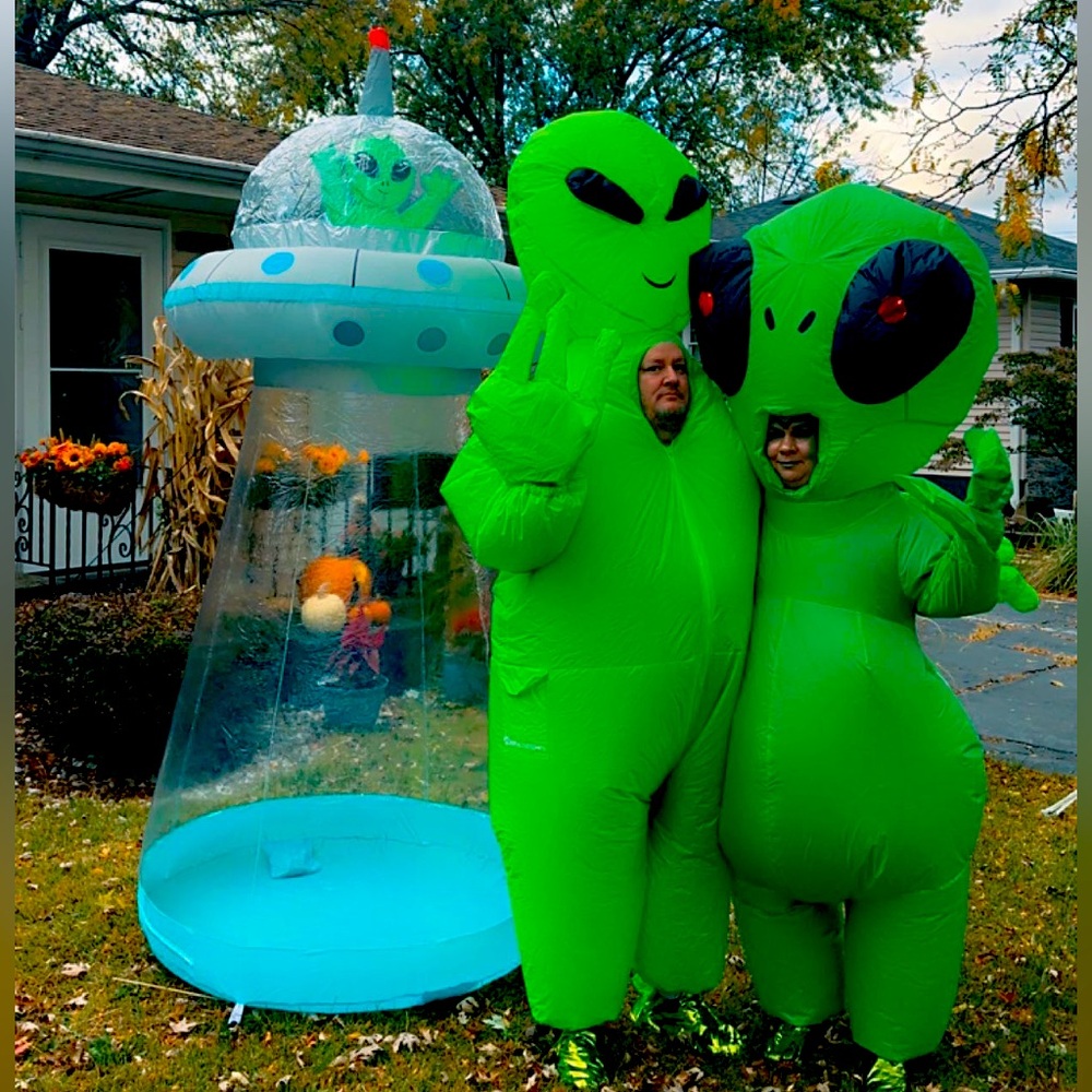 Neon Green Extraterrestrial Inflatable Decor